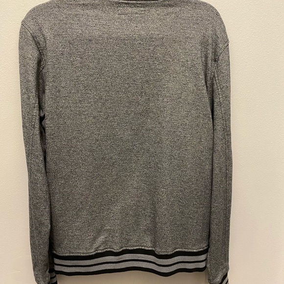 Mens Charles and a Half gray and black snap Varsity jacket size medium. Preowned - Picture 9 of 14